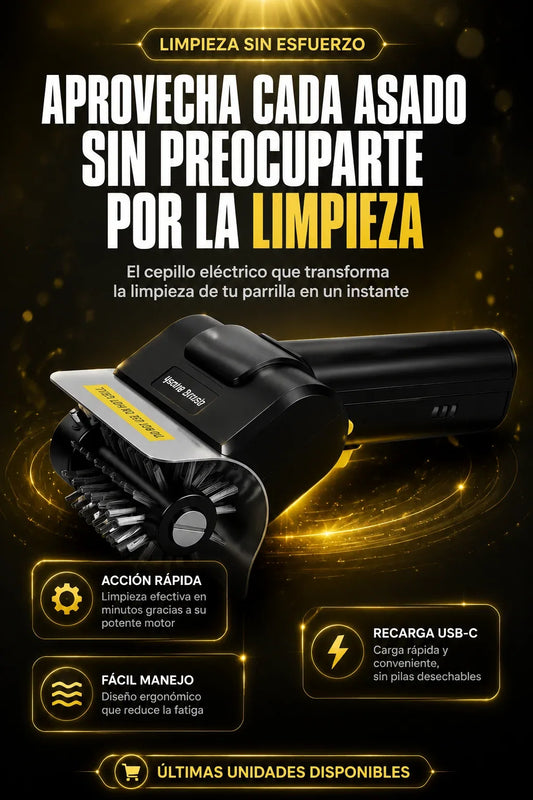 GrillMax Pro: El Cepillo Eléctrico que limpia en minutos tu parrilla