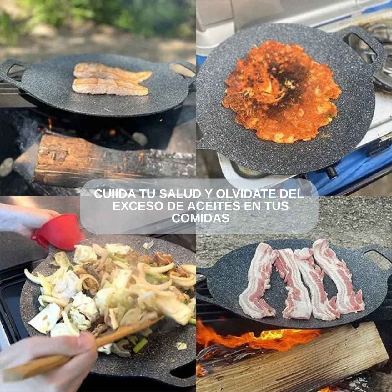 KoreanGrill Max - Cocina Parejo Sin Pegar Nada
