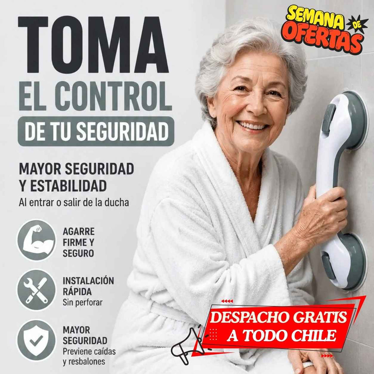 AgarrePro - Manilla de Sujeción para baños