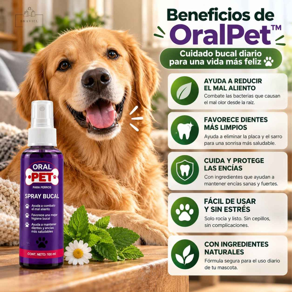 OralPet Smile Pro:Elimina el mal aliento de tu mascota