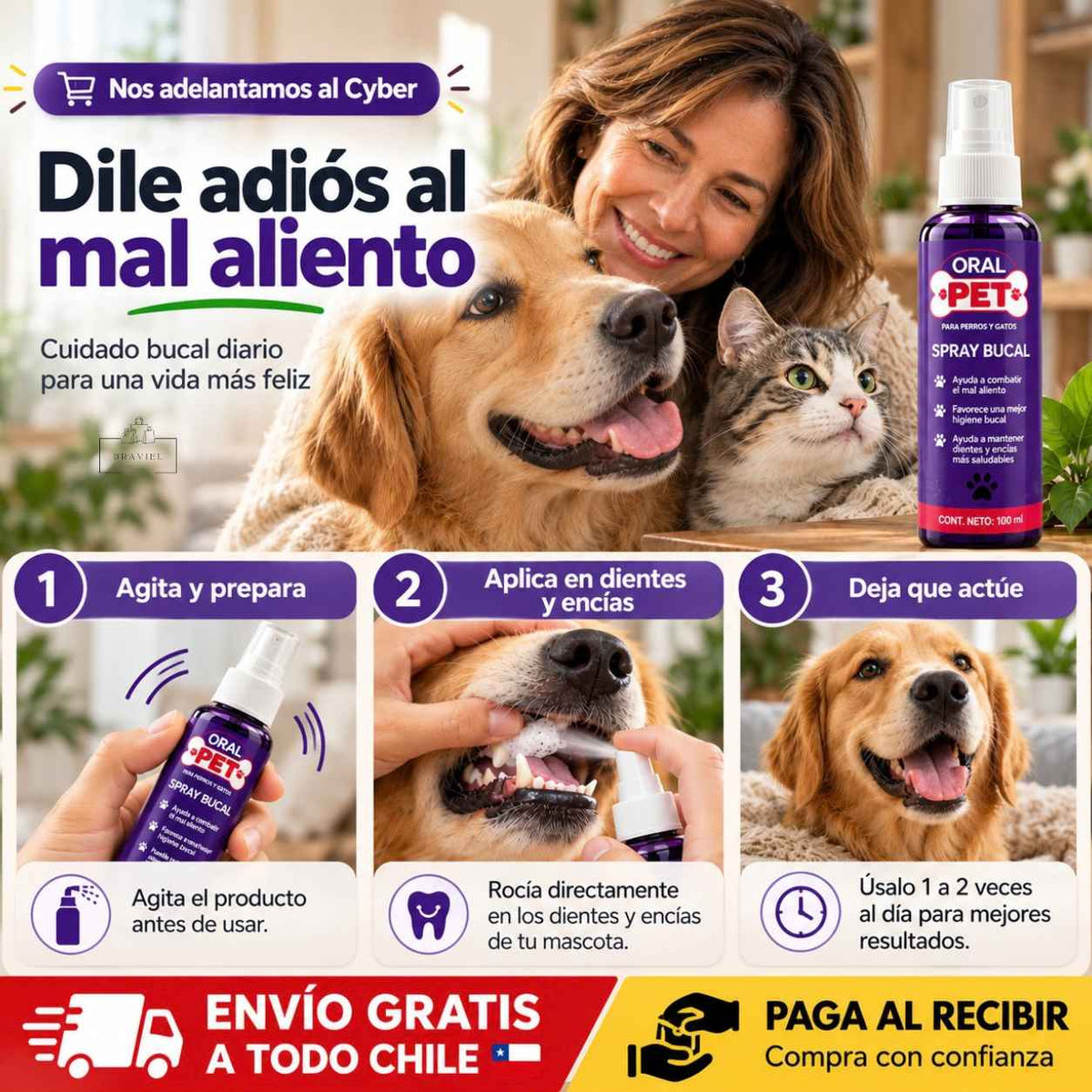 OralPet Smile Pro:Elimina el mal aliento de tu mascota