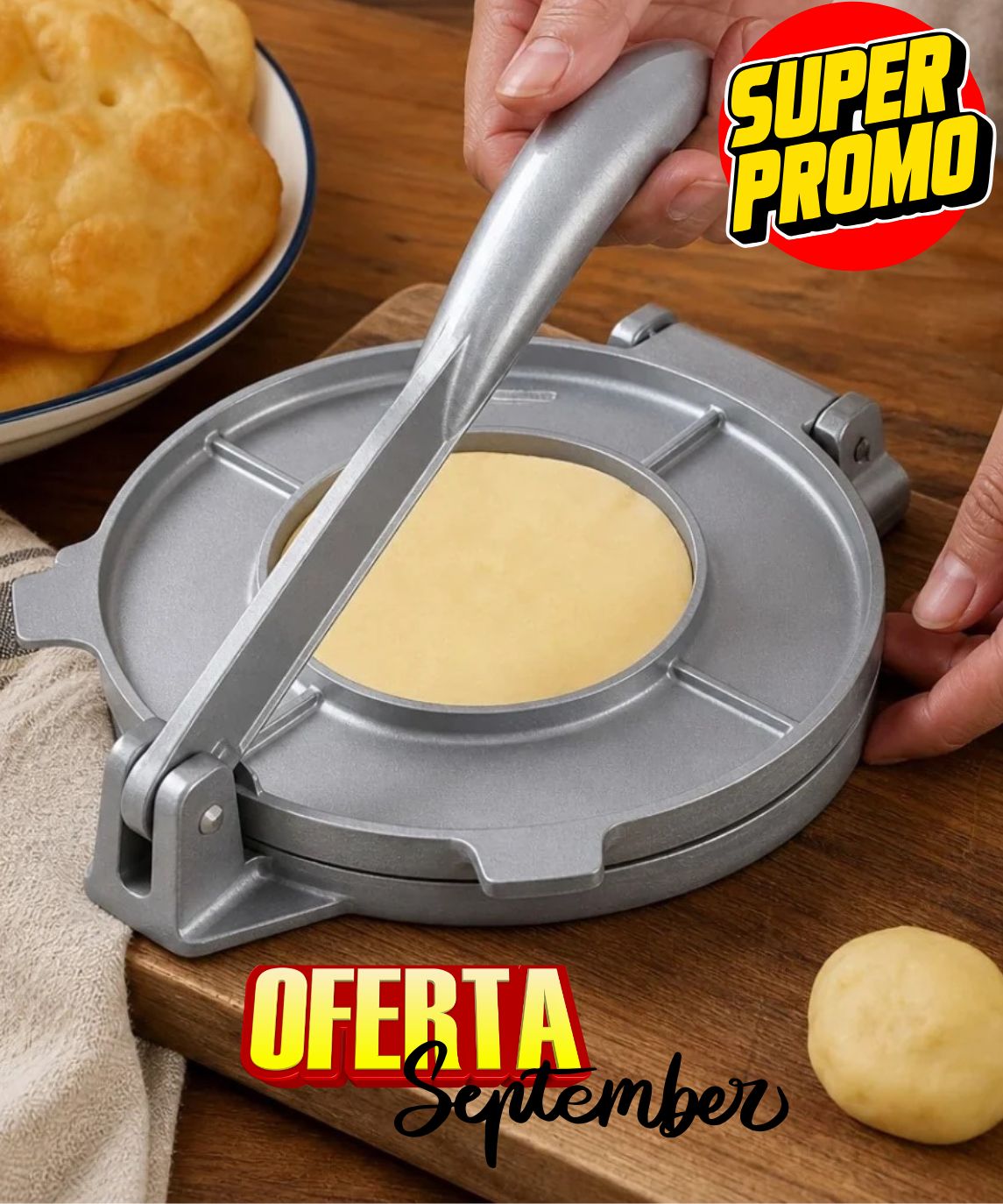 PrensaMasa Pro - Sopaipillas listas en segundos
