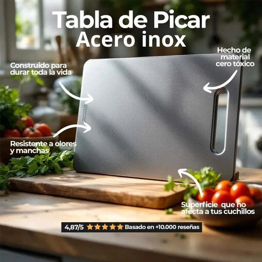 DualTabla de Acero Inoxidable: La mejor forma de Picar Carnes y Verduras