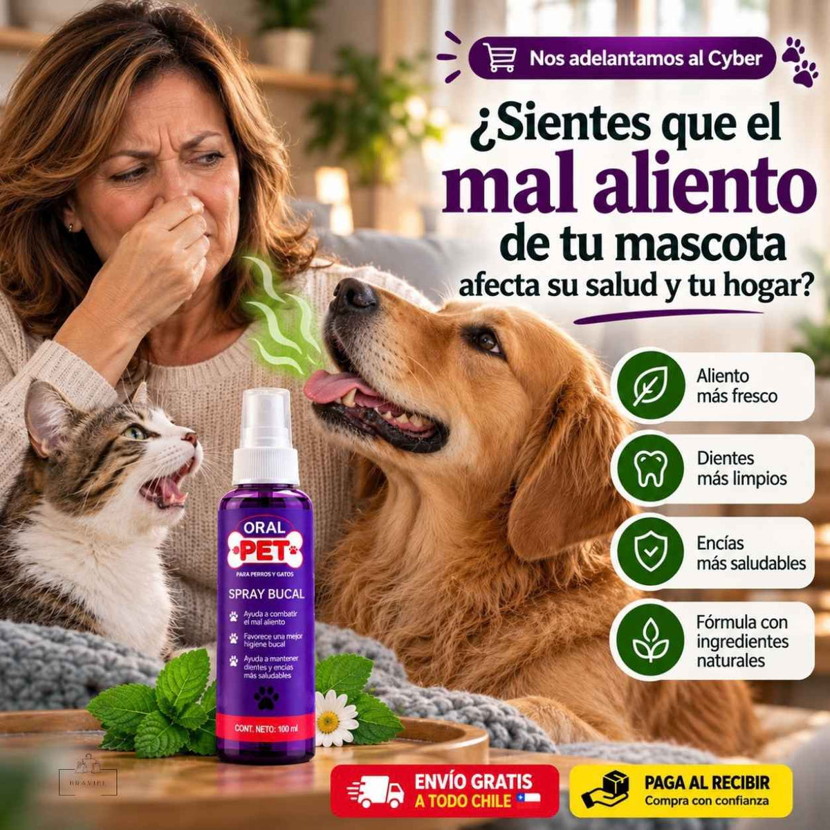OralPet Smile Pro:Elimina el mal aliento de tu mascota