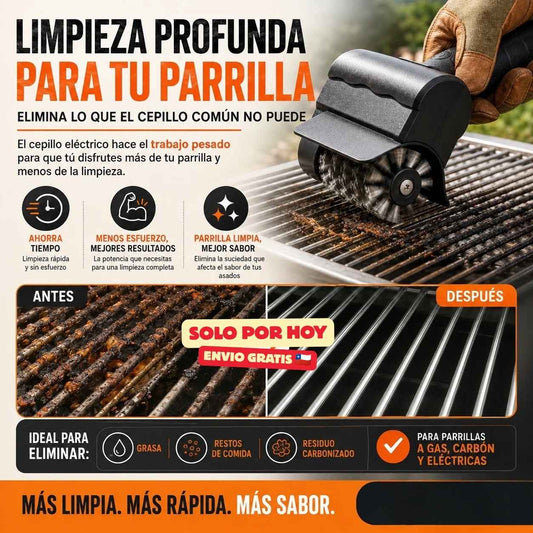 GrillMax Pro: El Cepillo Eléctrico que limpia en minutos tu parrilla
